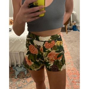 Elevenses Anthropologie Highwaisted Floral Short